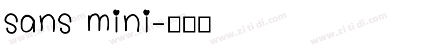 sans mini字体转换